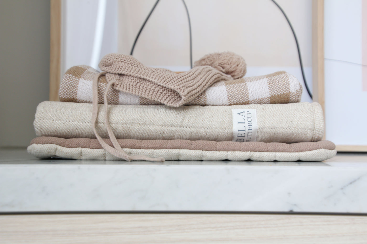Changing Bundle in Natural - Change Mat & Nappy Clutch