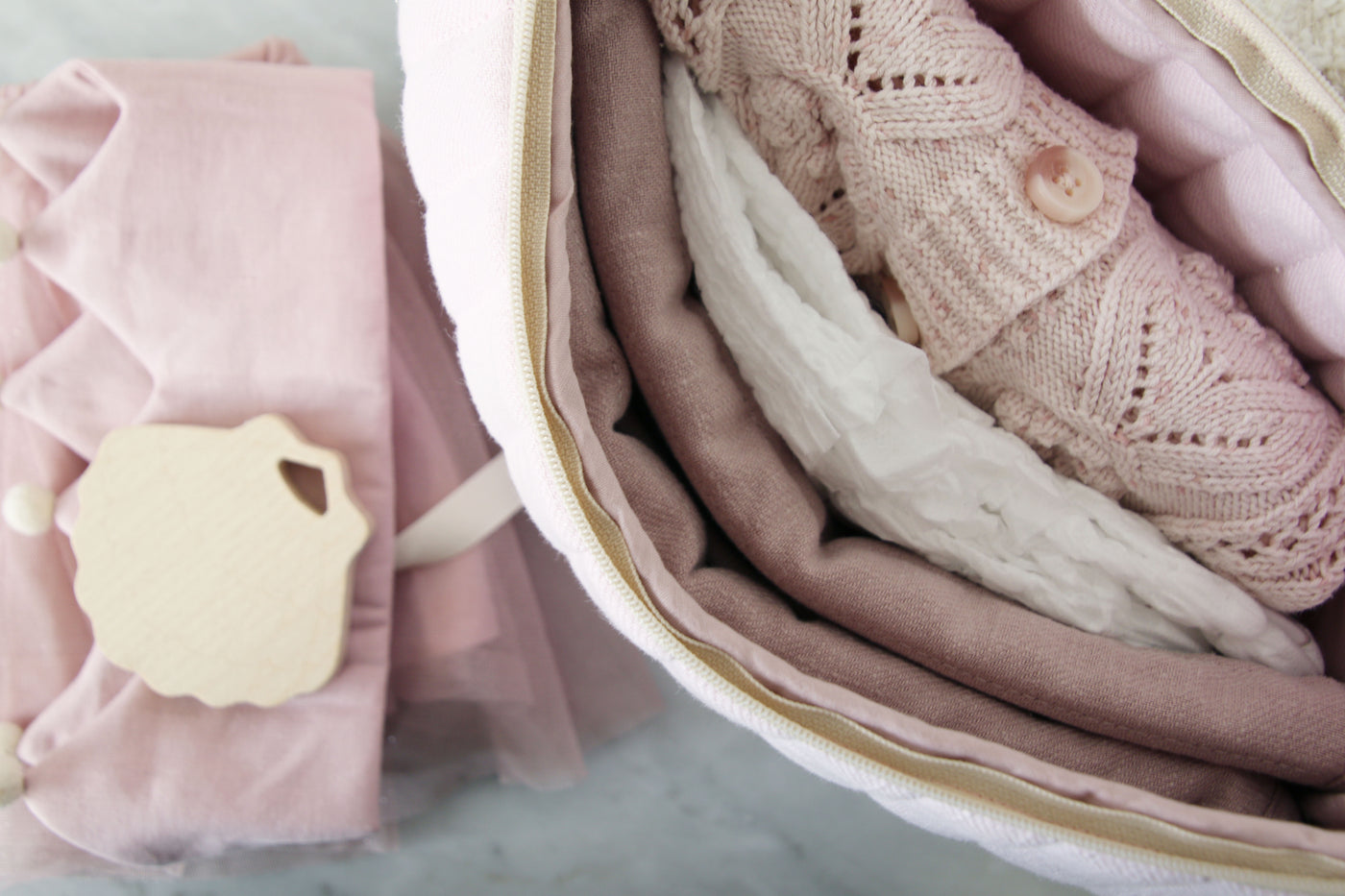 Nappy Clutch in Rose Water