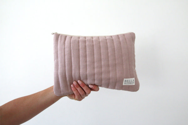 Nappy Clutch in Rose Water