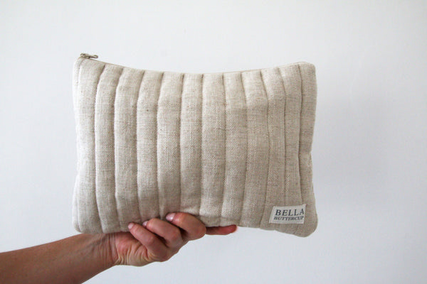 Nappy Clutch in Almond