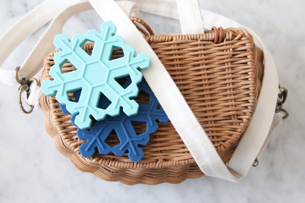 Snowflake Silicone Teether (available in different colours)