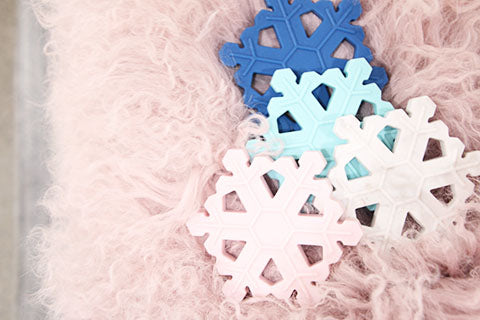 Snowflake Silicone Teether (available in different colours)